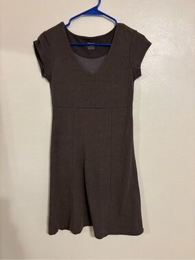 Horny Toad XS Brown Tencel Knit Fit & Flare Dress